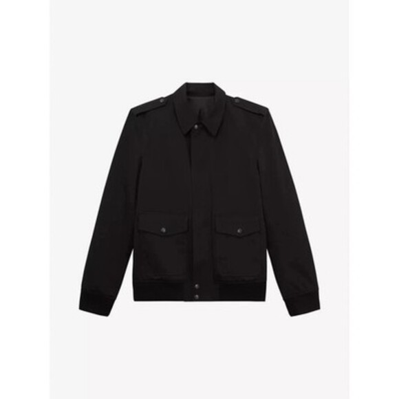 The Kooples Plain Lento Spread Collar Jacket Black Size Medium